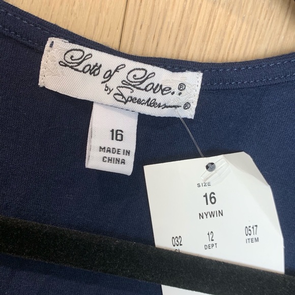 🌿Girls navy blue light crocheted vest - Picture 3 of 4